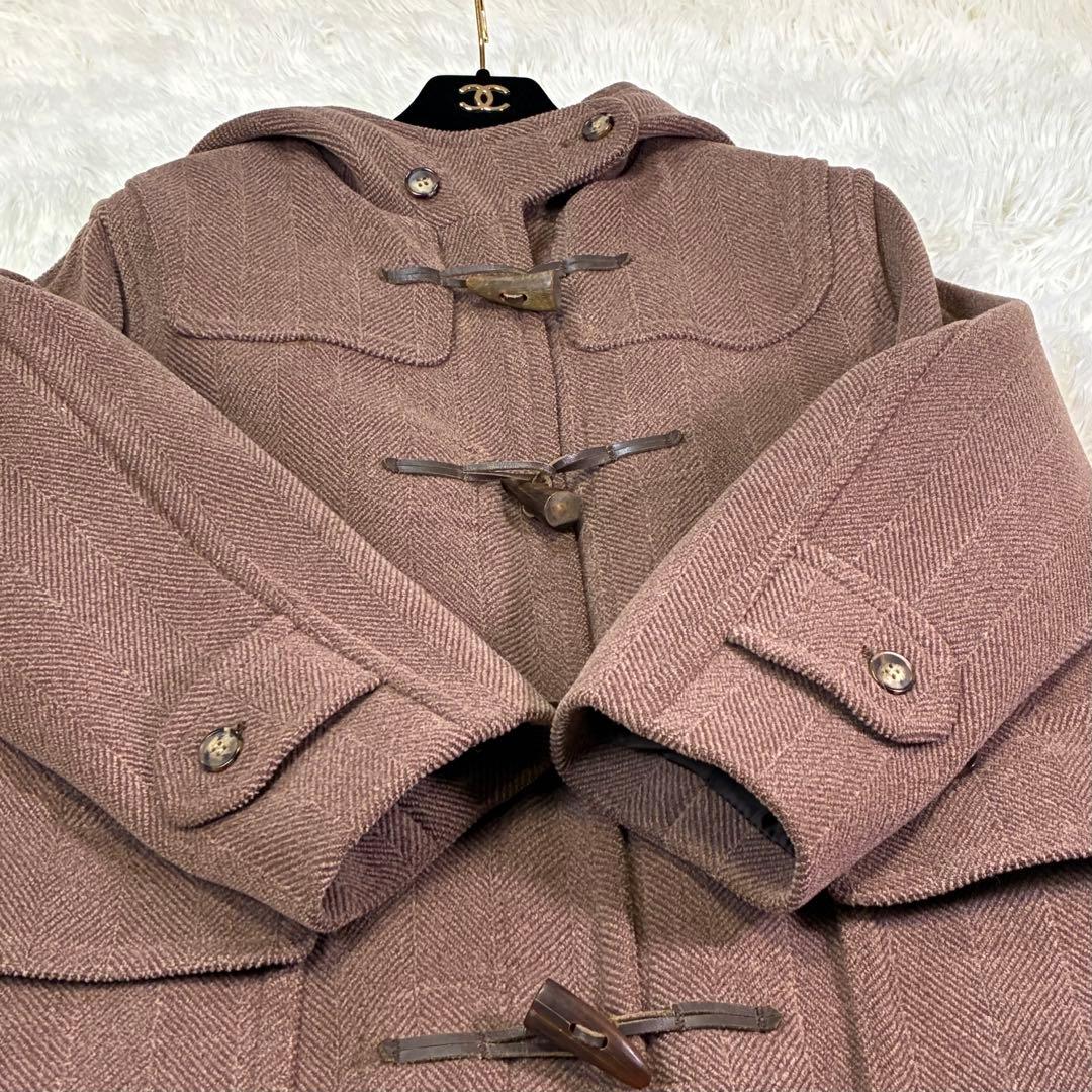 グローバーオール ダッフルコート ヘリンボーン ブラウン系 トグル