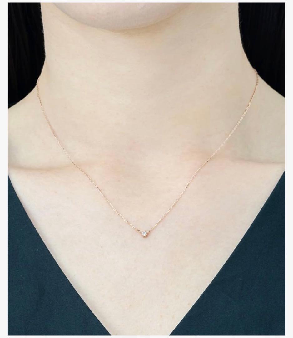 Jouete K10YG ネックレス ダイヤモンド 0.04ct