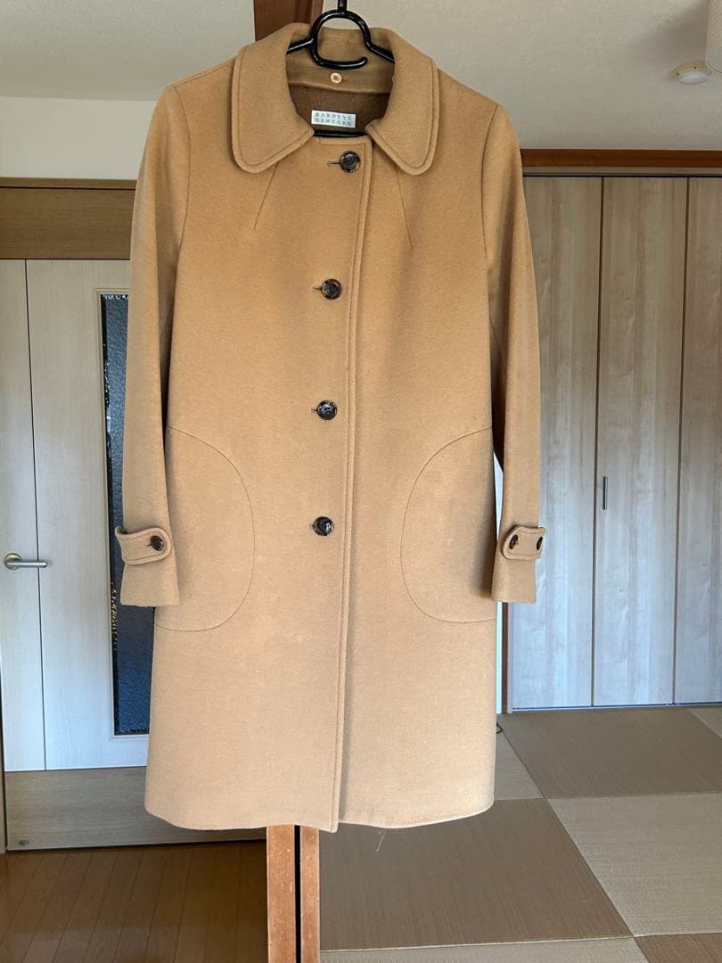BARNEYS NEWYORKキャメル コート 2way(襟取り外し) 襟が取り外せる2WAYステンカラーコート【腕はり(R)】【撥水】（ステン