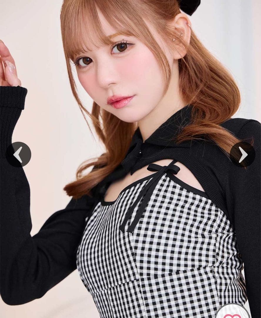 ギンガムチェックワンピースセット♡XS♡新品未使用♡ミシェルマカロン