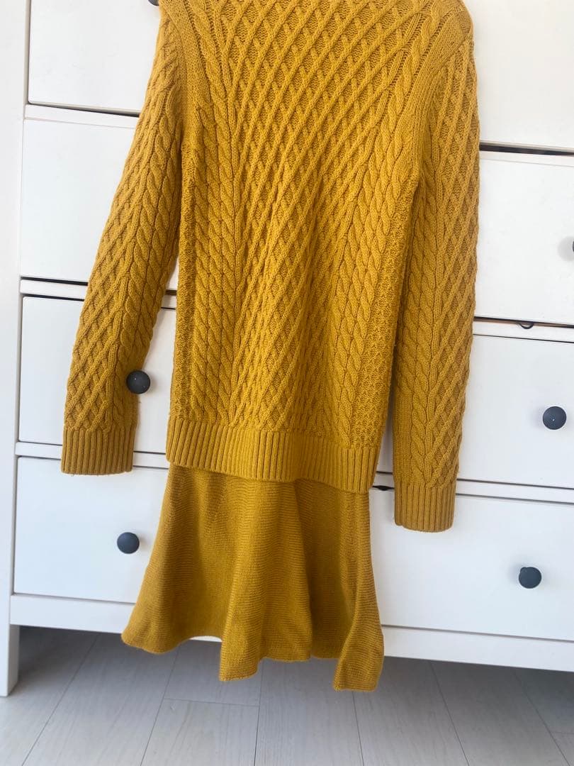 美品】BURBERRY BLUE LABEL ケーブルニットワンピース - メルカリ