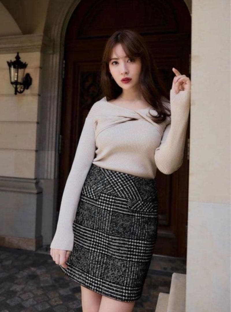 herlipto Hemingway Check Tweed Skirt M - メルカリ