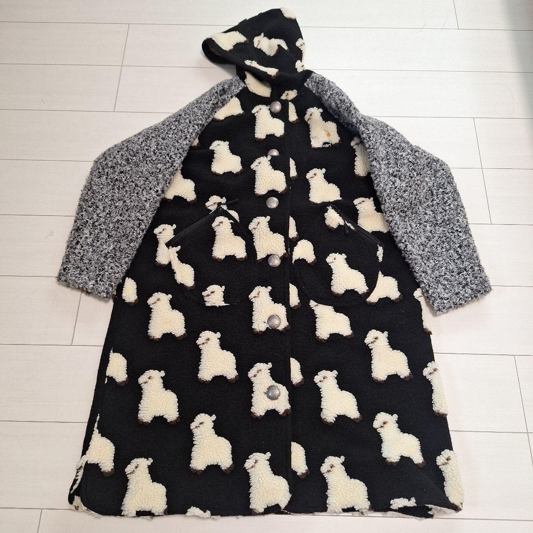 みー　新品 go slow caravanアルパカロングコート みー 新品 go slow caravanアルパカロングコート ウール90％＋アルパカ