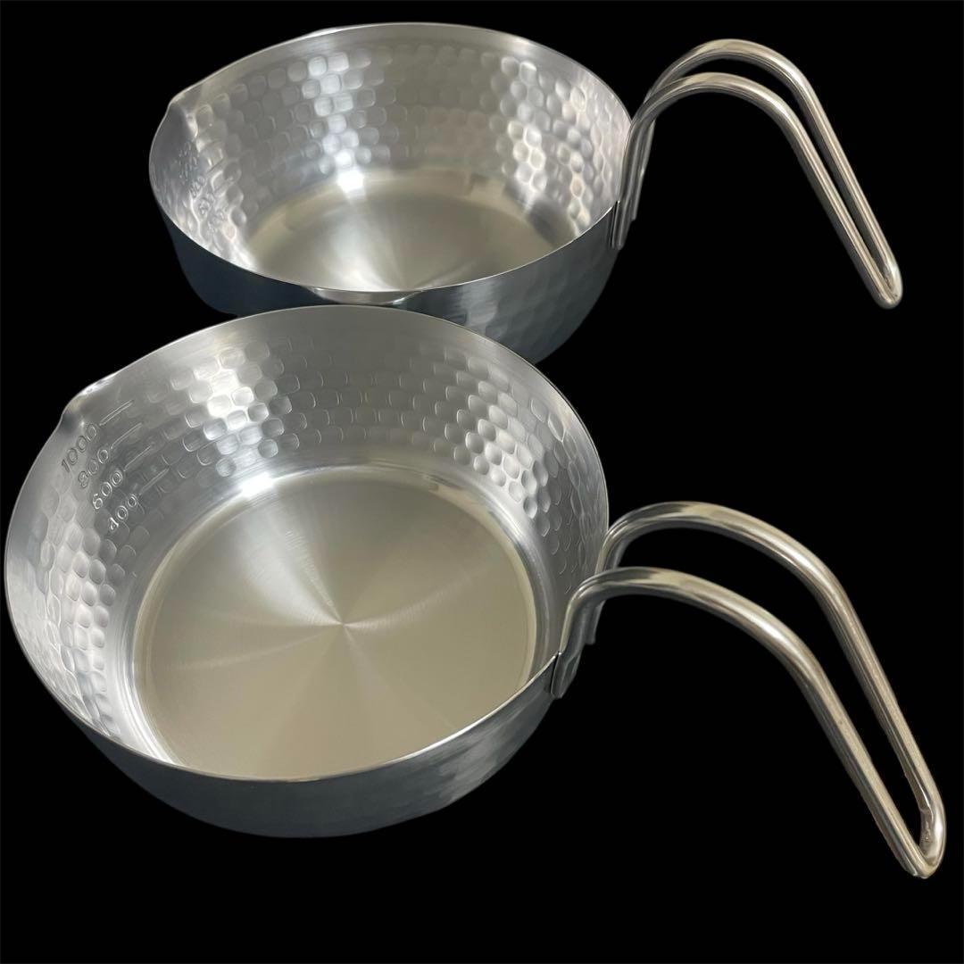 取っ手も便利な雪平鍋 マルチポットタイプ 16cm&18cm 2個セット