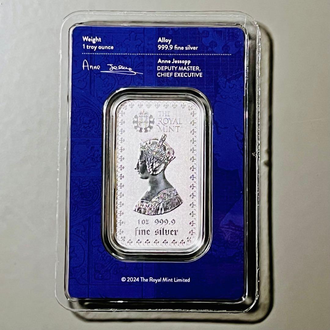 限定発行】ゴシッククラウン 1オンス 銀貨 バー ロイヤルミント 純銀