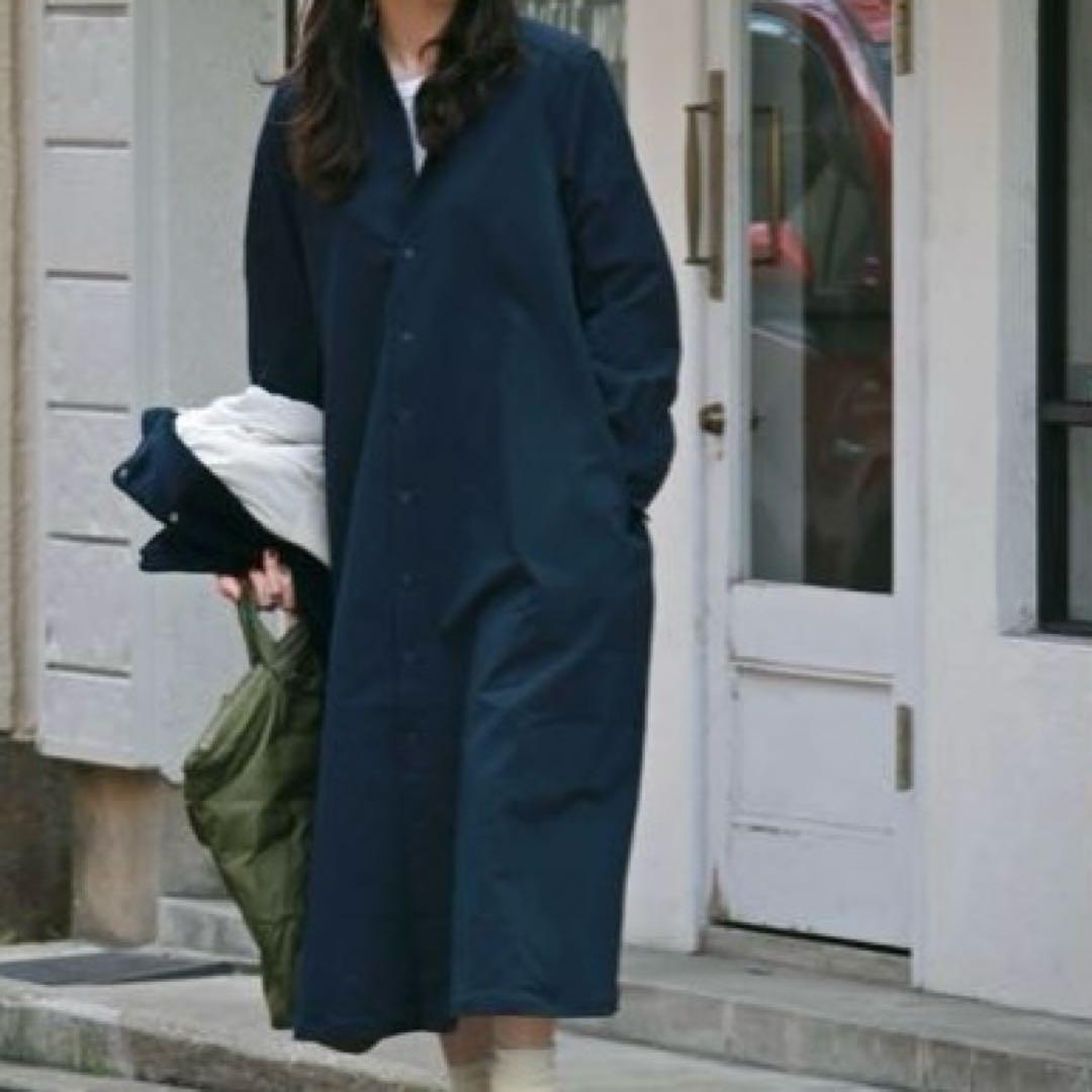 nanamica ナナミカ 長袖シャツワンピース ネイビー 0 - メルカリ