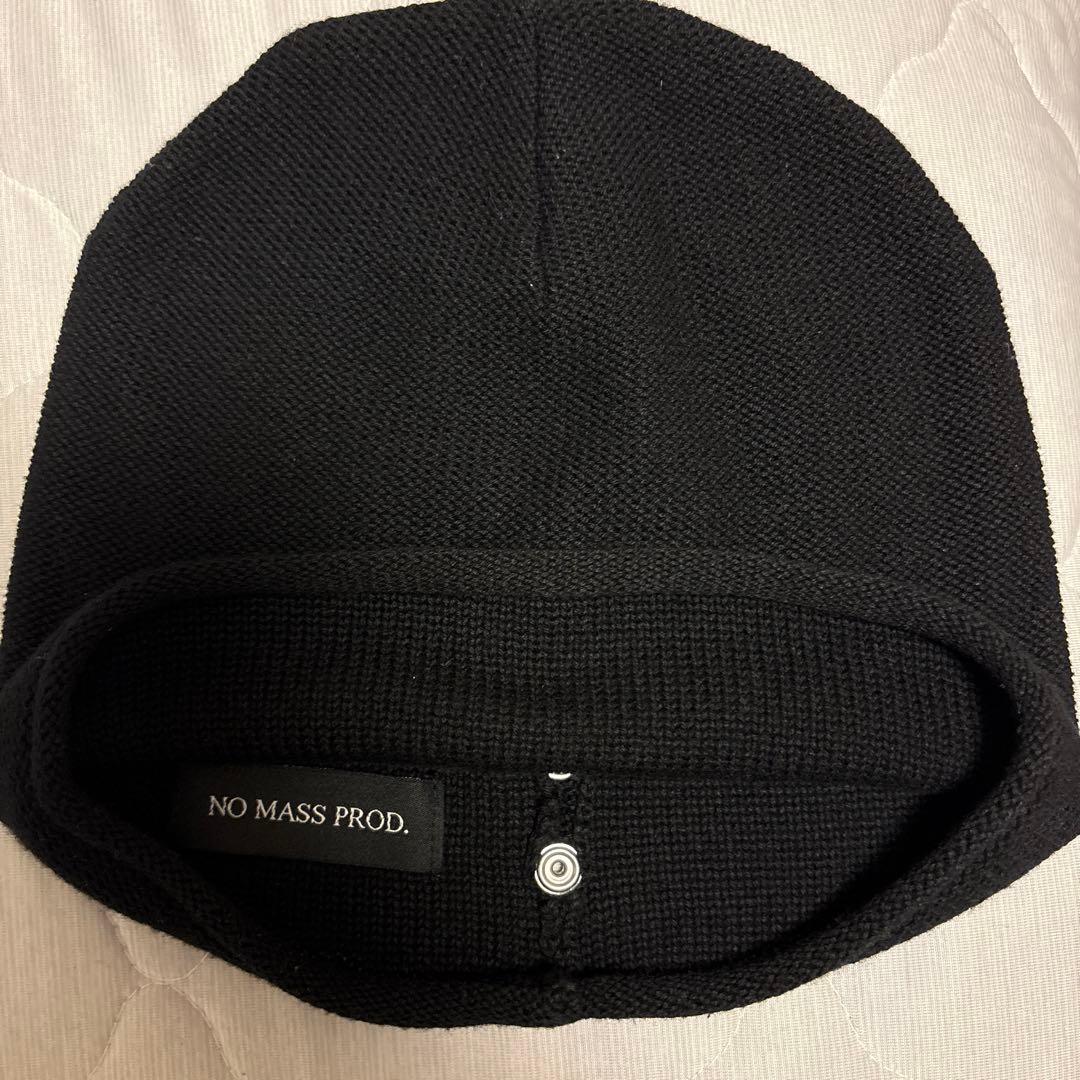 NO MASS PROD. ブラックニットビーニー - メルカリ