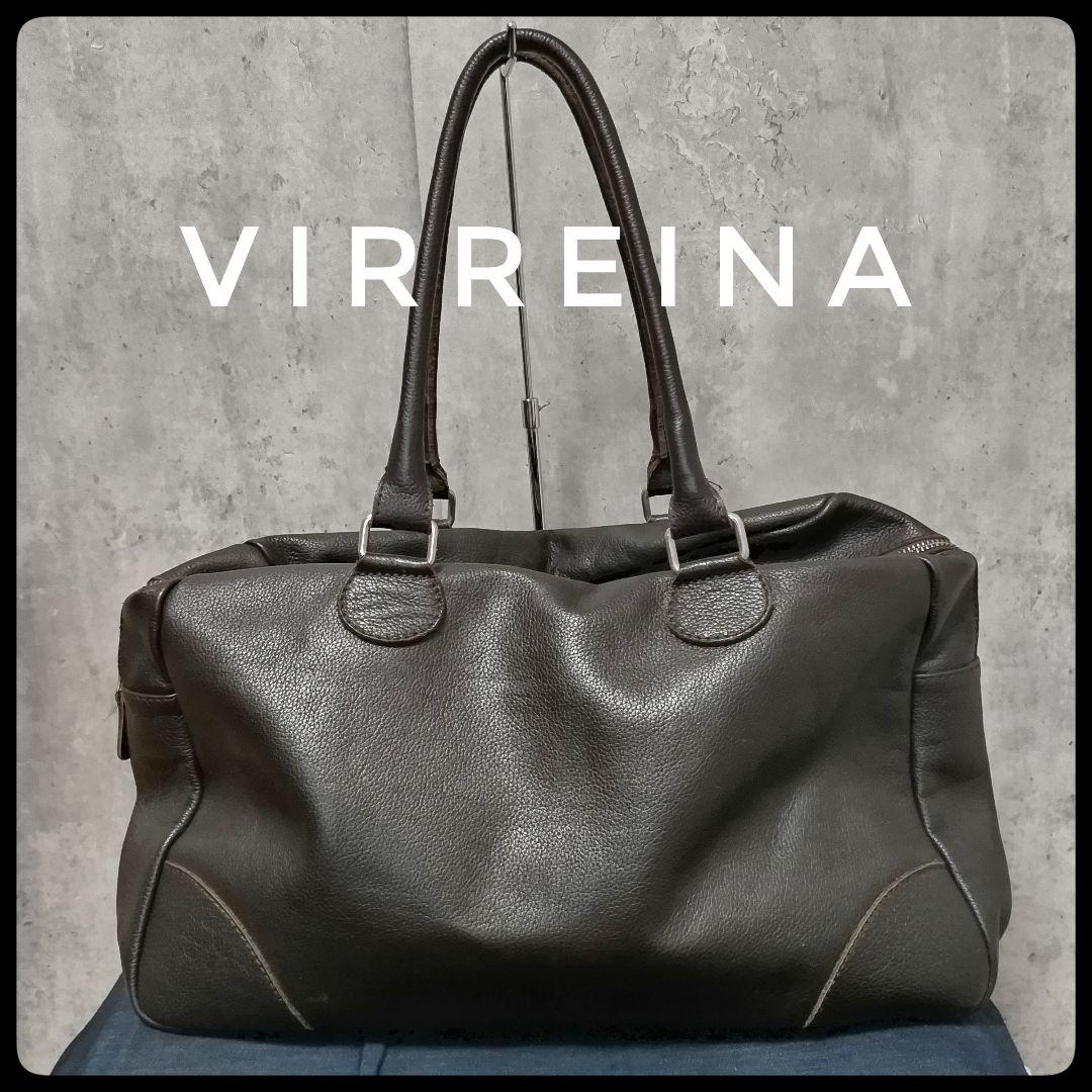 ✅️【スペイン製】VIRREINA ミニボストンバッグ レザー ダークブラウン 数量限定】英国デザイン牛革かばんValiseミニボストン ロイヤル