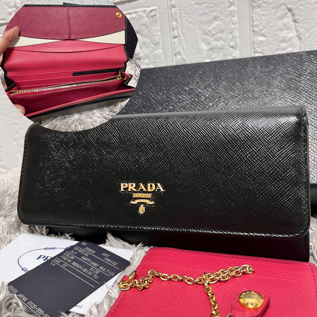 良品✨PRADA マルチカラー サフィアーノ メタルロゴ カードケース