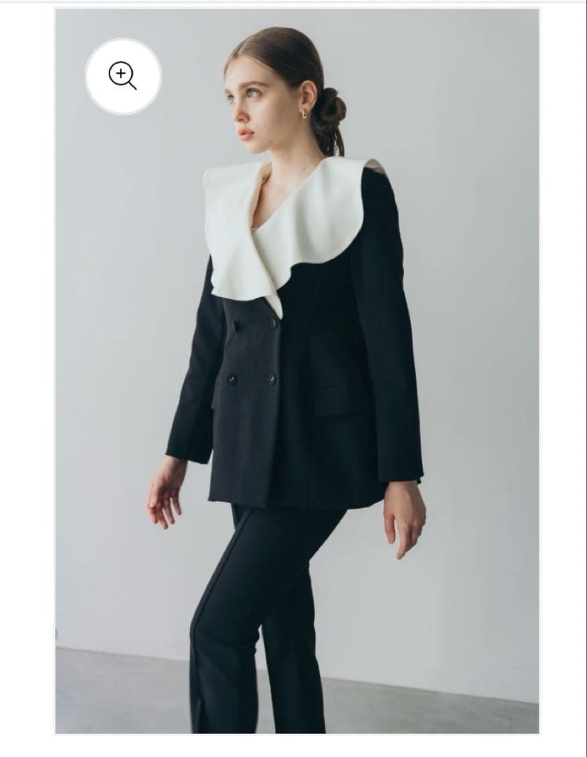CARLA 2wayぺプラムジャケット　ネイビー Ruffle 2way Peplum Jacket -Navy – CARLA