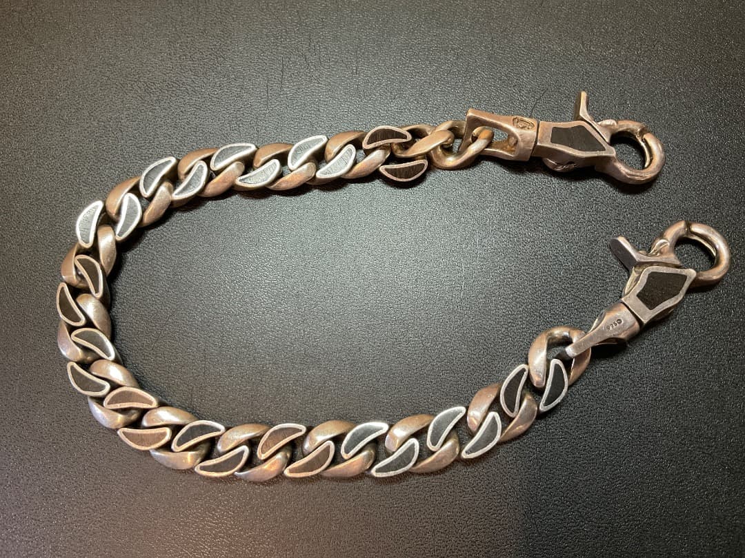 marcos マルコス シルバー × ウッド ウォレットチェーン marcos] Wood Ball Wallet Chain 2-Wood Clips Long | マルコス