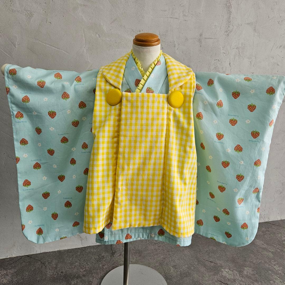 七五三　3歳　セパレート着物 KYOETSU（京越） ( セパレート 二部式被布セット ) 簡単着付け 4点