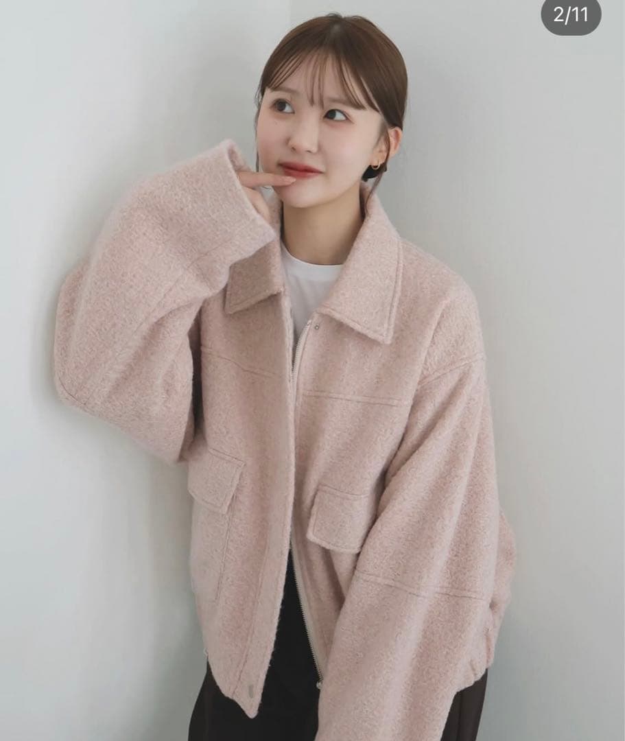 【ayu × LIAN】 lian ステンカラーカールシャギーブルゾン ステンカラーカールシャギーブルゾン（ブルゾン）｜LIAN（リアン）の