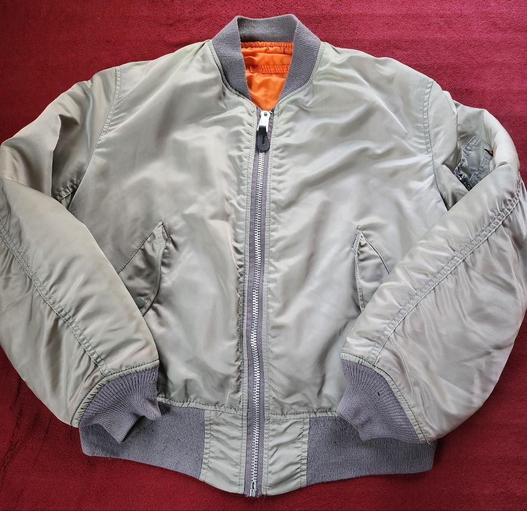 USA製 90s ALPHA MA-1フライトジャケット シルバー - メルカリ
