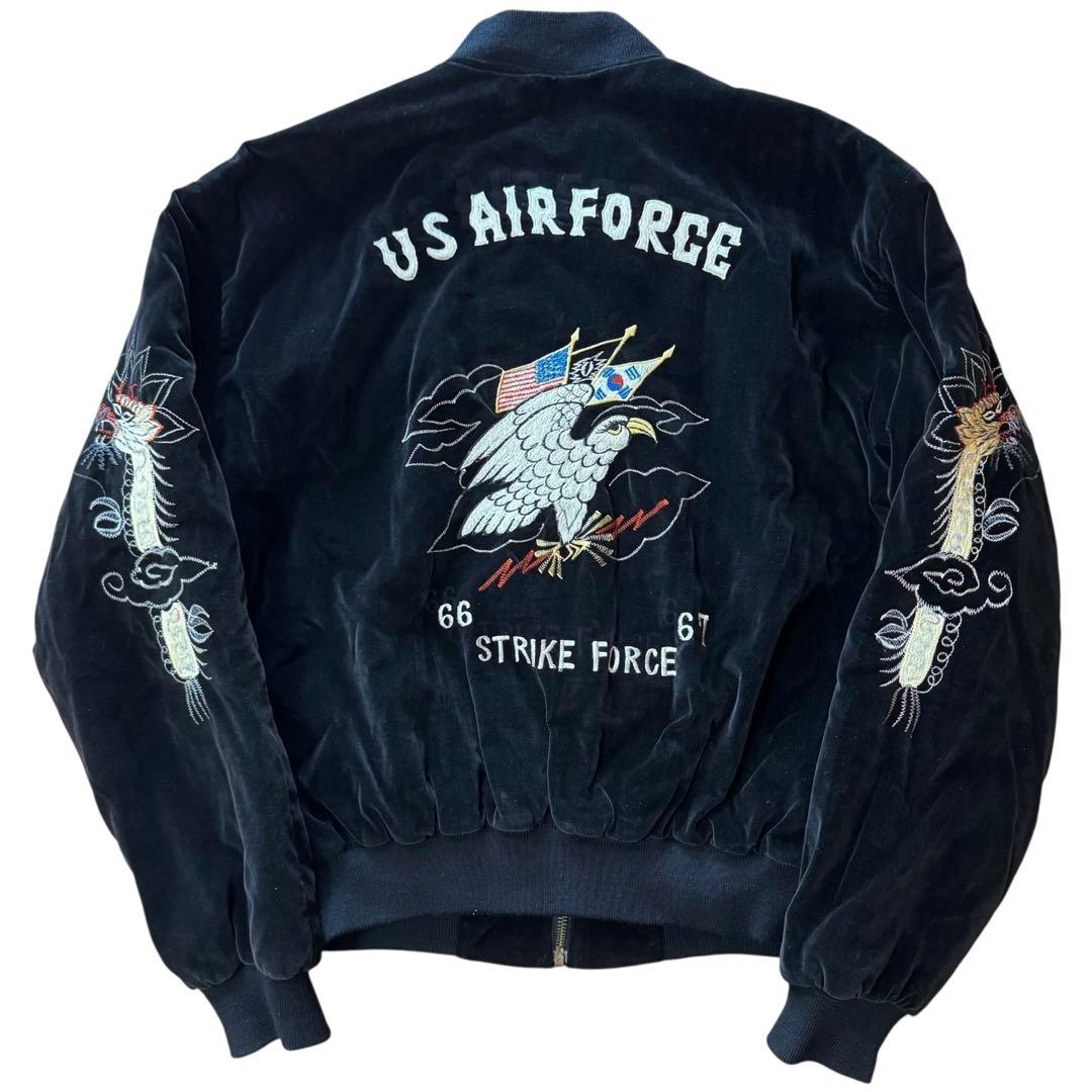 稀少 WAREHOUSE 別珍 USAF スーベニアジャケット 38 ブラック - メルカリ
