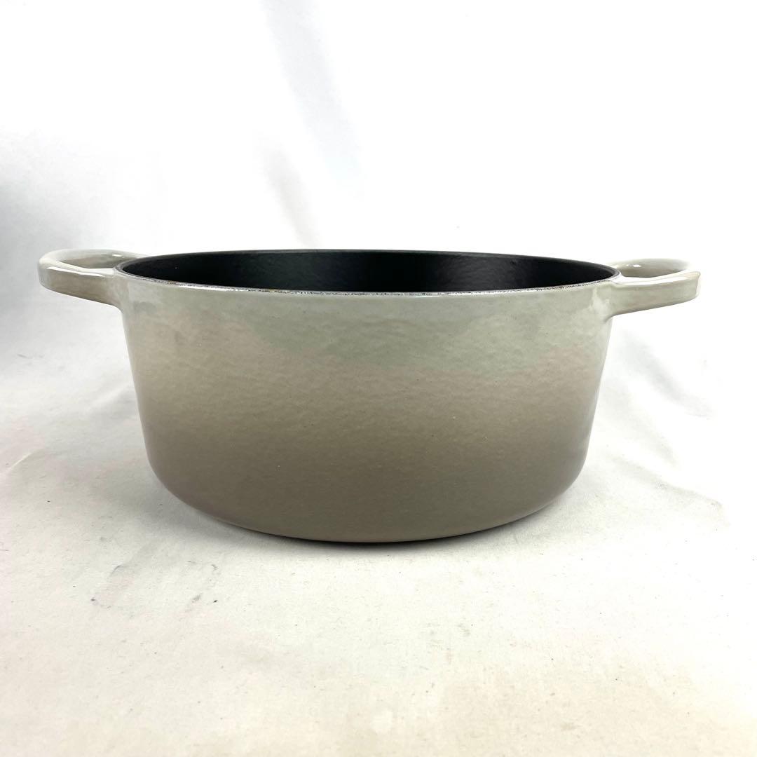 ル・クルーゼ 両手鍋 ココットロンド 22 3.3L 金 ゴールド つまみ