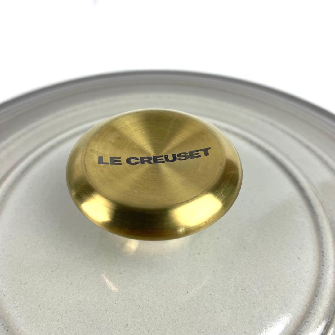 ル・クルーゼ 両手鍋 ココットロンド 22 3.3L 金 ゴールド つまみ