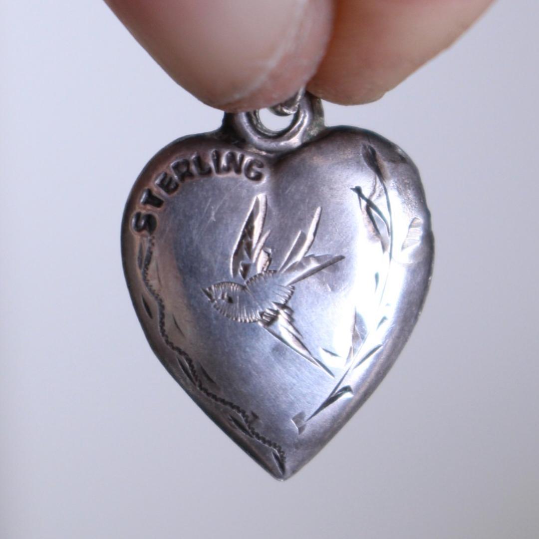 30s スウィートハートジュエリー WW2 シルバー 波 両面 navy 鳥 - メルカリ