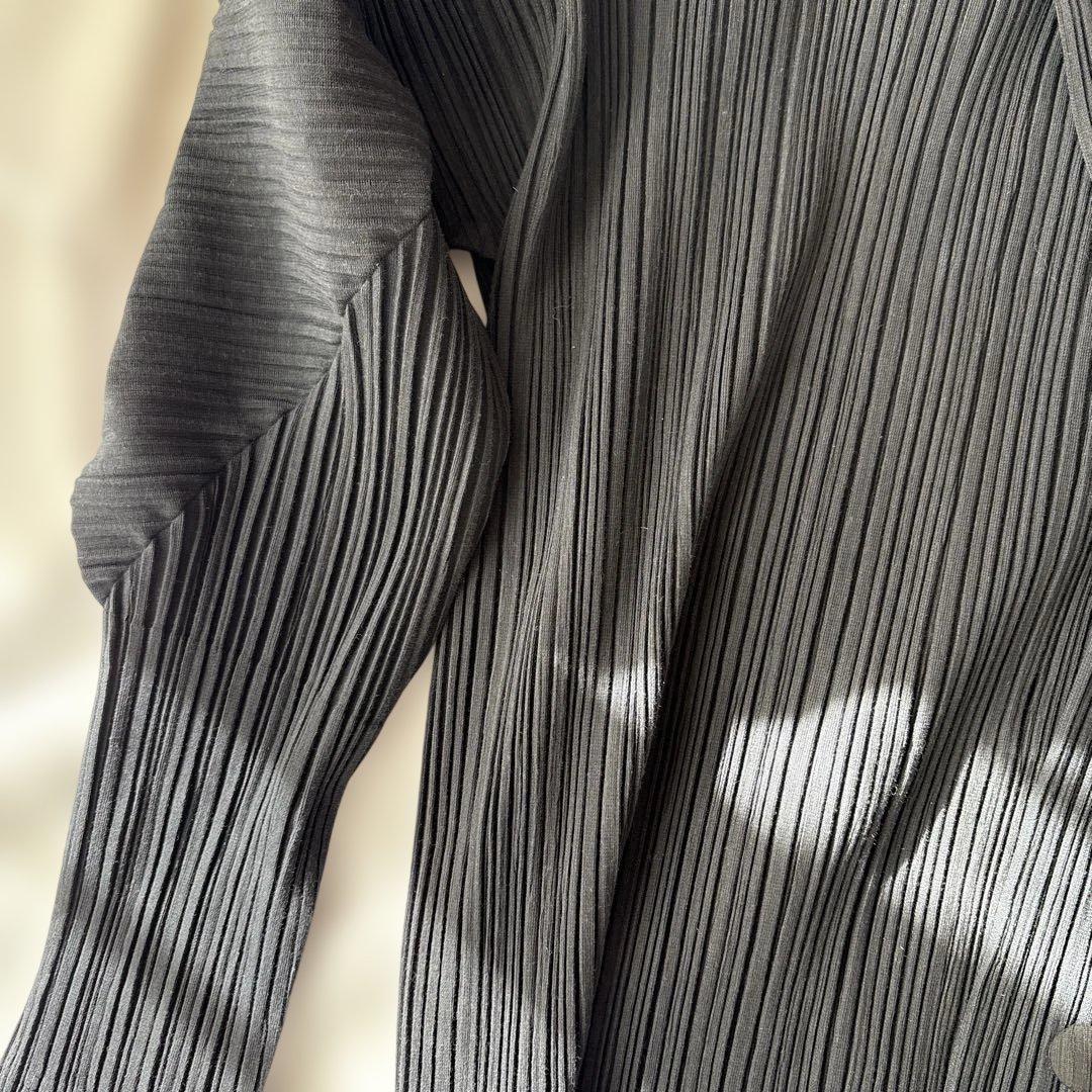 PLANTS PLACE プリーツテーラードジャケット ブラック