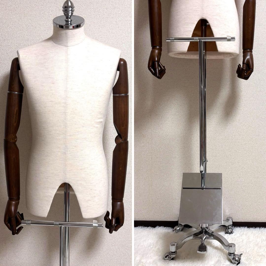 ✨訳あり✨格安✨マネキン トルソー メンズ 布張り 腕付き 可動式 紳士