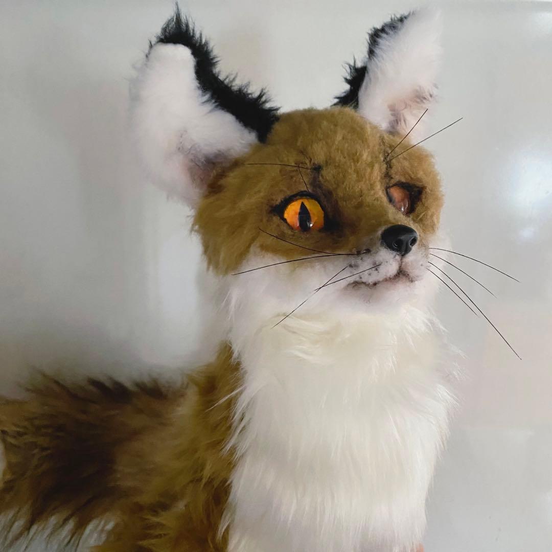 作家さま 狐のぬいぐるみ アートドール ハンドメイド - メルカリ
