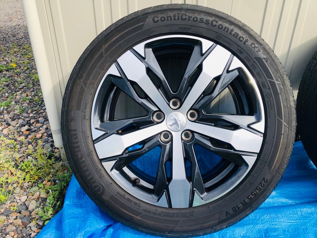 プジョー3008/5008純正ホイールタイヤ4本セット 225/55R18 - メルカリ