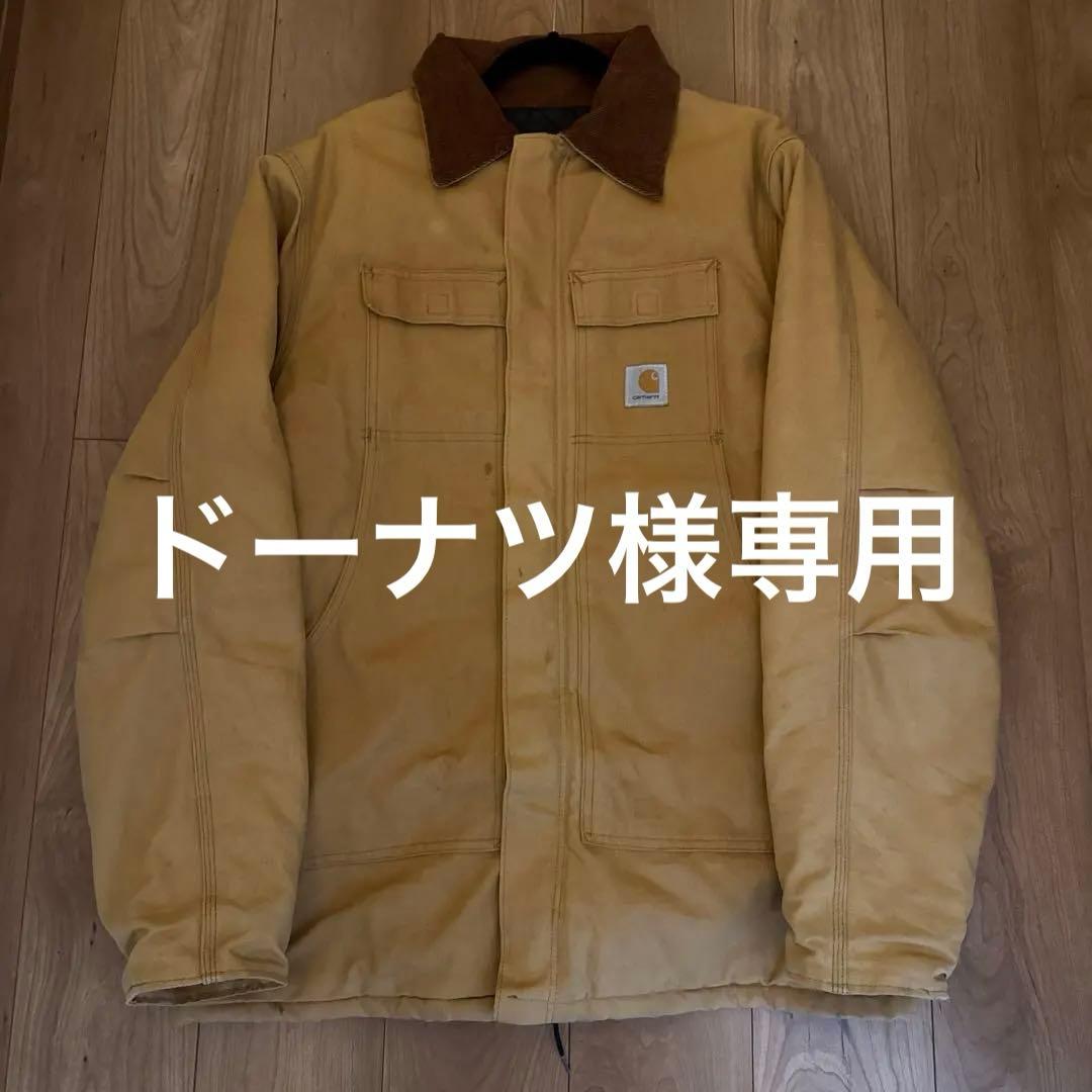 ドーナツ Carhartt デトロイトジャケット USA製 ベージュ USA製 Carhartt カーハート デトロイトジャケット メンズL相当 古着
