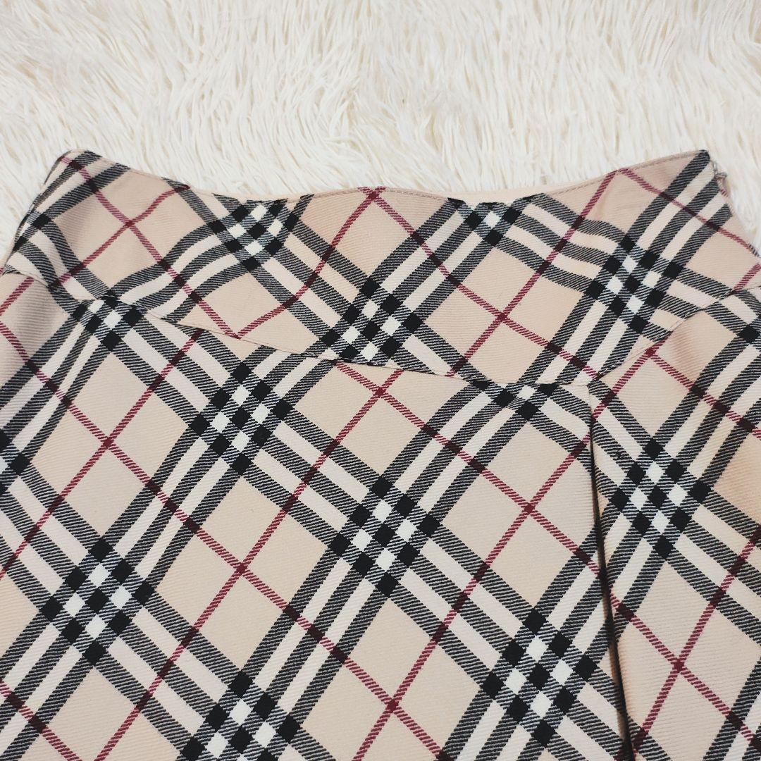 バーバリー ブルーレーベル フレアスカート ノバチェック 三陽商会 36