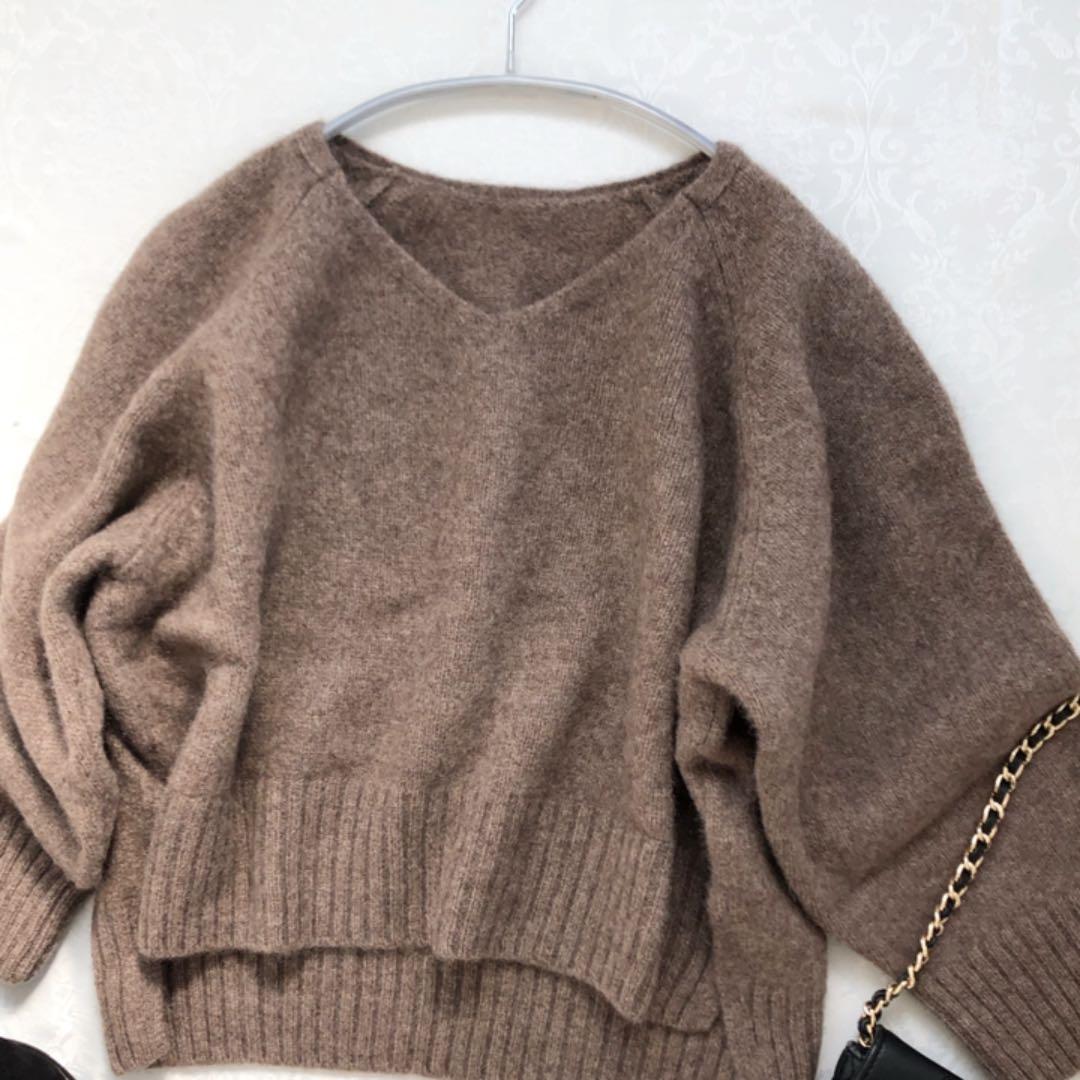 Aloha Ami 様専用 ノーブル ヤク100%Vネックニット - メルカリ