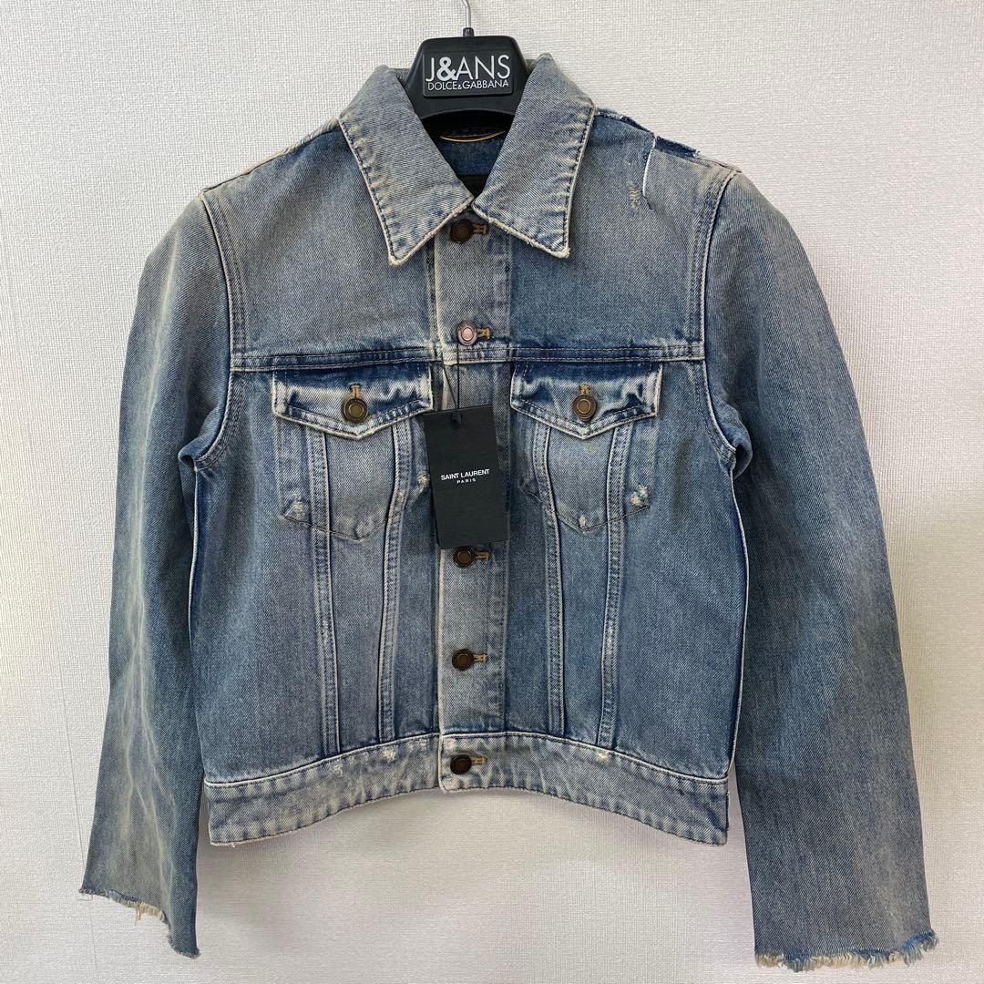 SAINTLAURENT レディース　新品タグ付き　デニムジャケットS SAINT LAURENT サンローラン デニムジャケット DENIM JACKET 601602