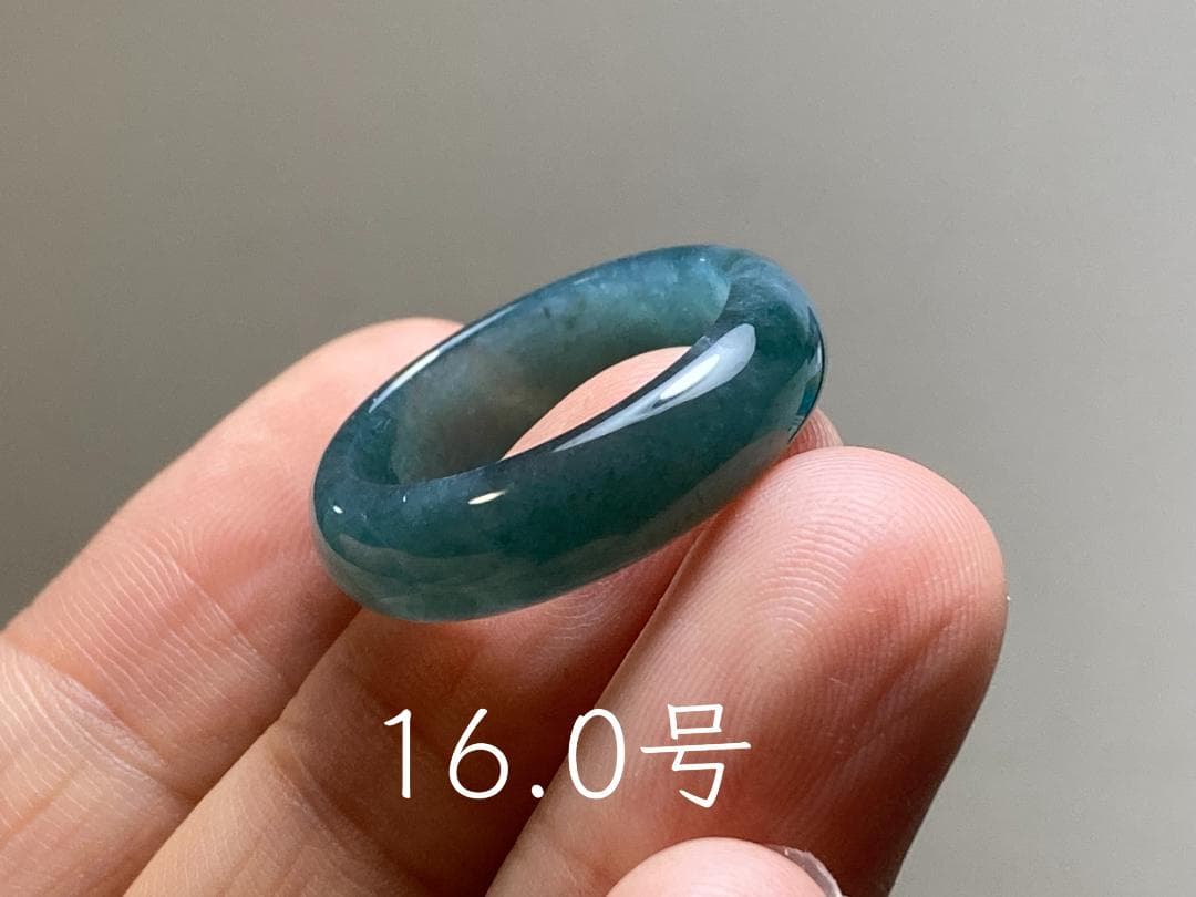 L16-139 氷糯種 16.0号 グアテマラ産 A貨 本翡翠 くりぬき リング