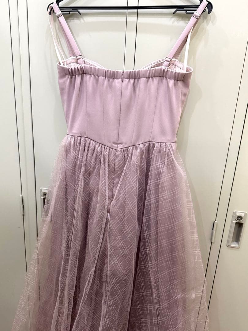 《ヌコ》くすみピンクチュールドレスDEA.byROBE de FLEURS