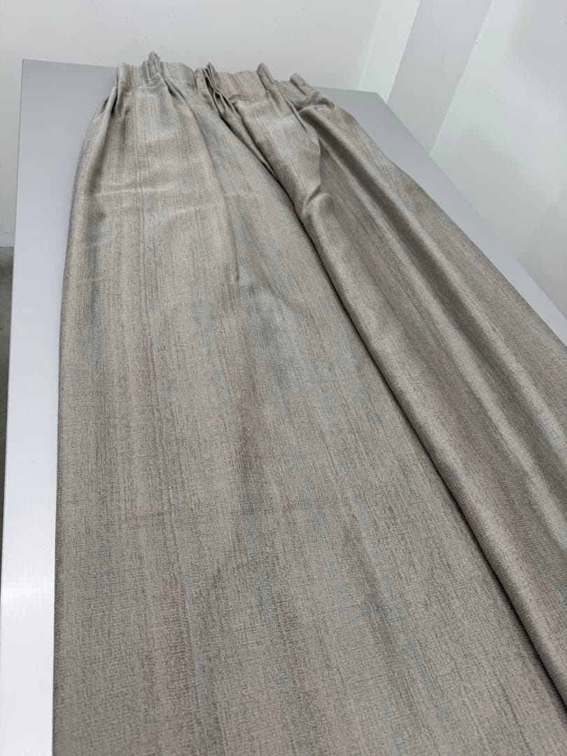 高級カーテン レース 2種セット Sumiko Honda ベージュ シルバー