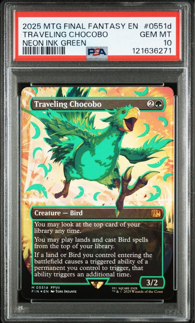 PSA10 mtg 旅するチョコボ ネオンインク 青