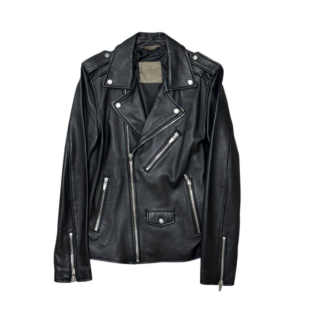 ZARA ザラ ダブル ライダースジャケット レザー ブルゾン メンズ 楽天市場】ザラ/ZARA/ ダブルライダース 【中古】 : ブランディング2号店