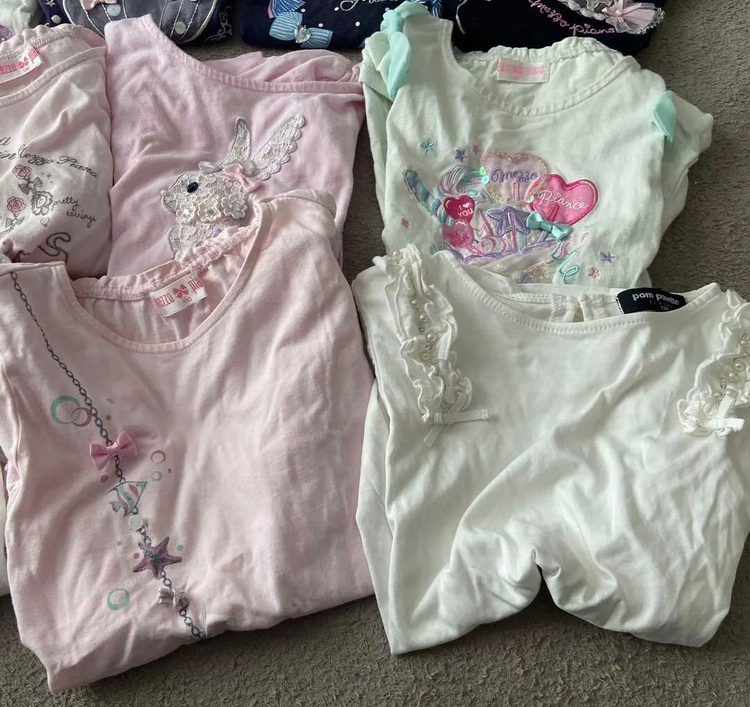メゾピアノ11枚 ポンポネット1枚 Tシャツ 12枚セット サイズ130 - メルカリ