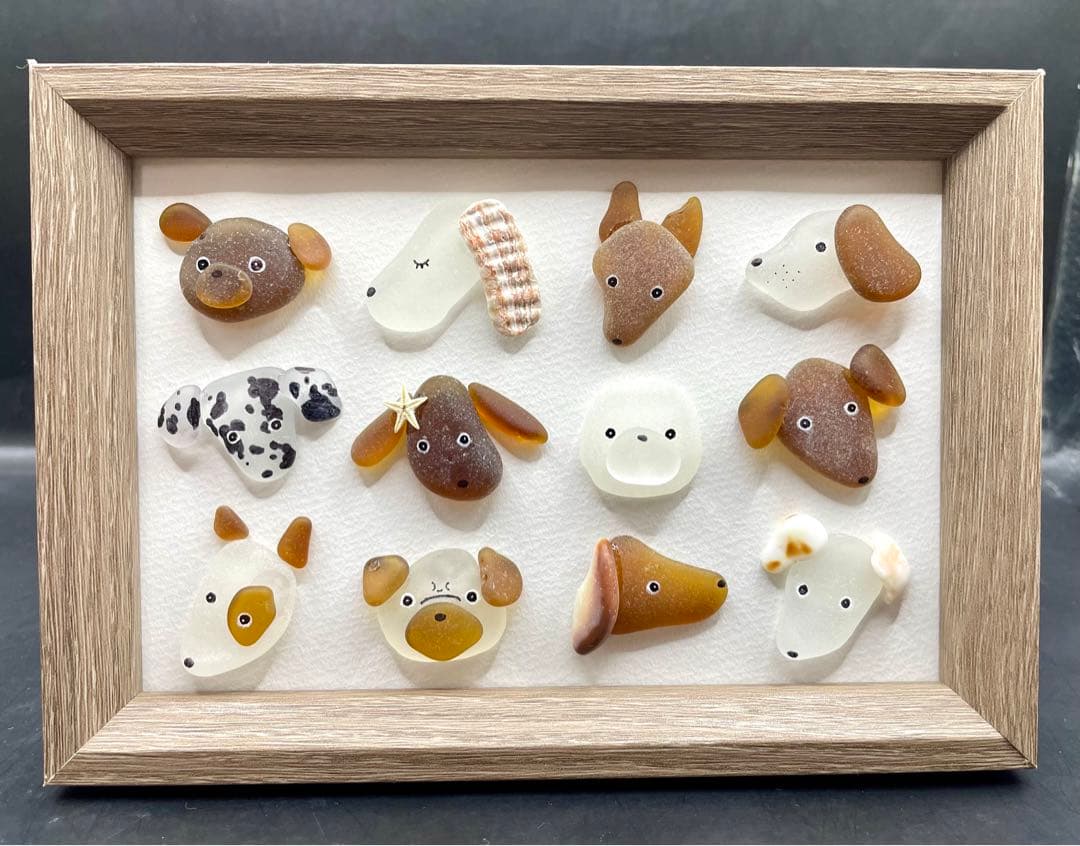 シーグラスアート『犬好きさんへ』 - メルカリ