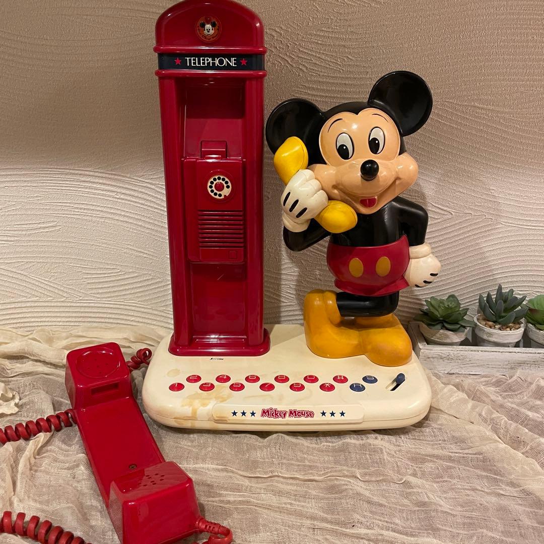 希少❣️昭和レトロ⭐️ ミッキーマウス 電話 雑貨 ディズニー Disney