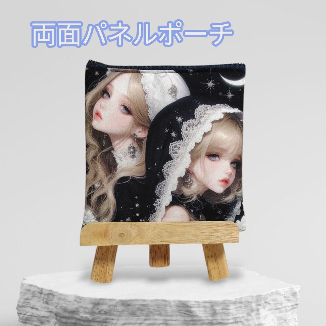 両面パネルポーチ フラットポーチ ハンドメイド - メルカリ