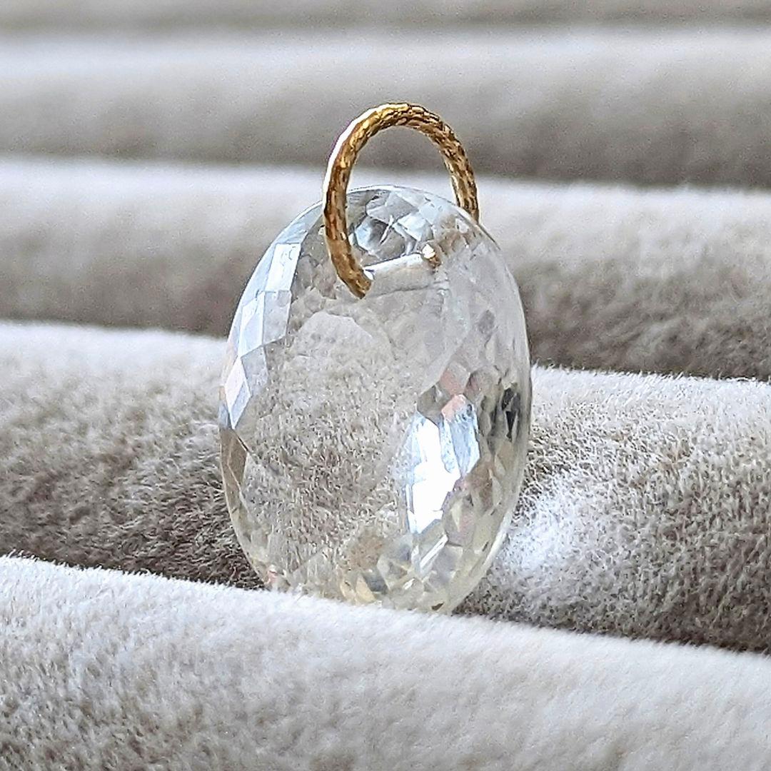 ♢N♢K18 ホワイトトパーズ 6.35ct ペンダントトップ