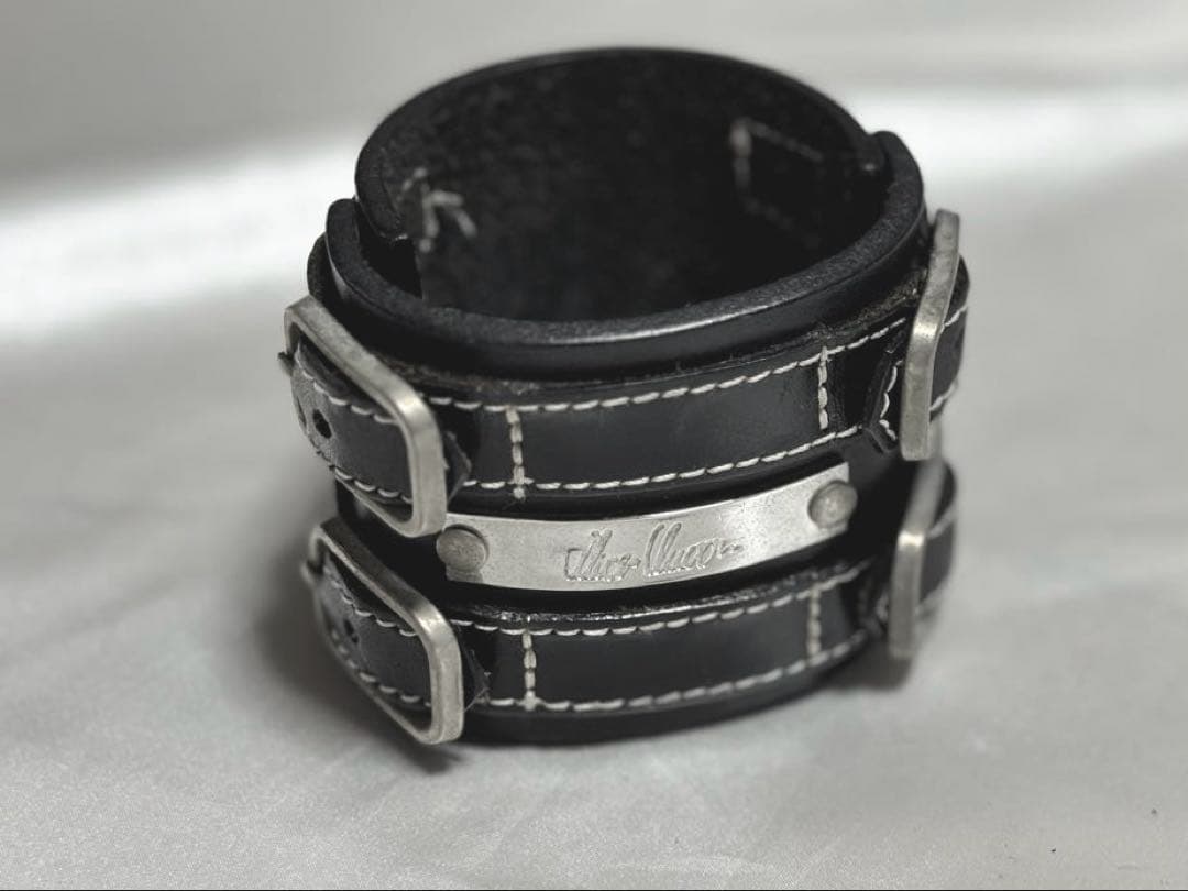 alice auaa ◆ レザーリストコルセット バングル 黒 alice auaa ◇ レザーリストコルセット バングル 黒