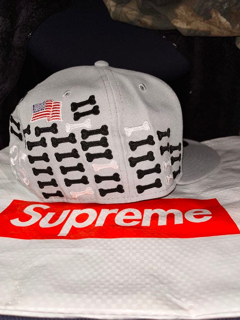 帽子 Supreme Bones Box Logo New Era \"Grey\"