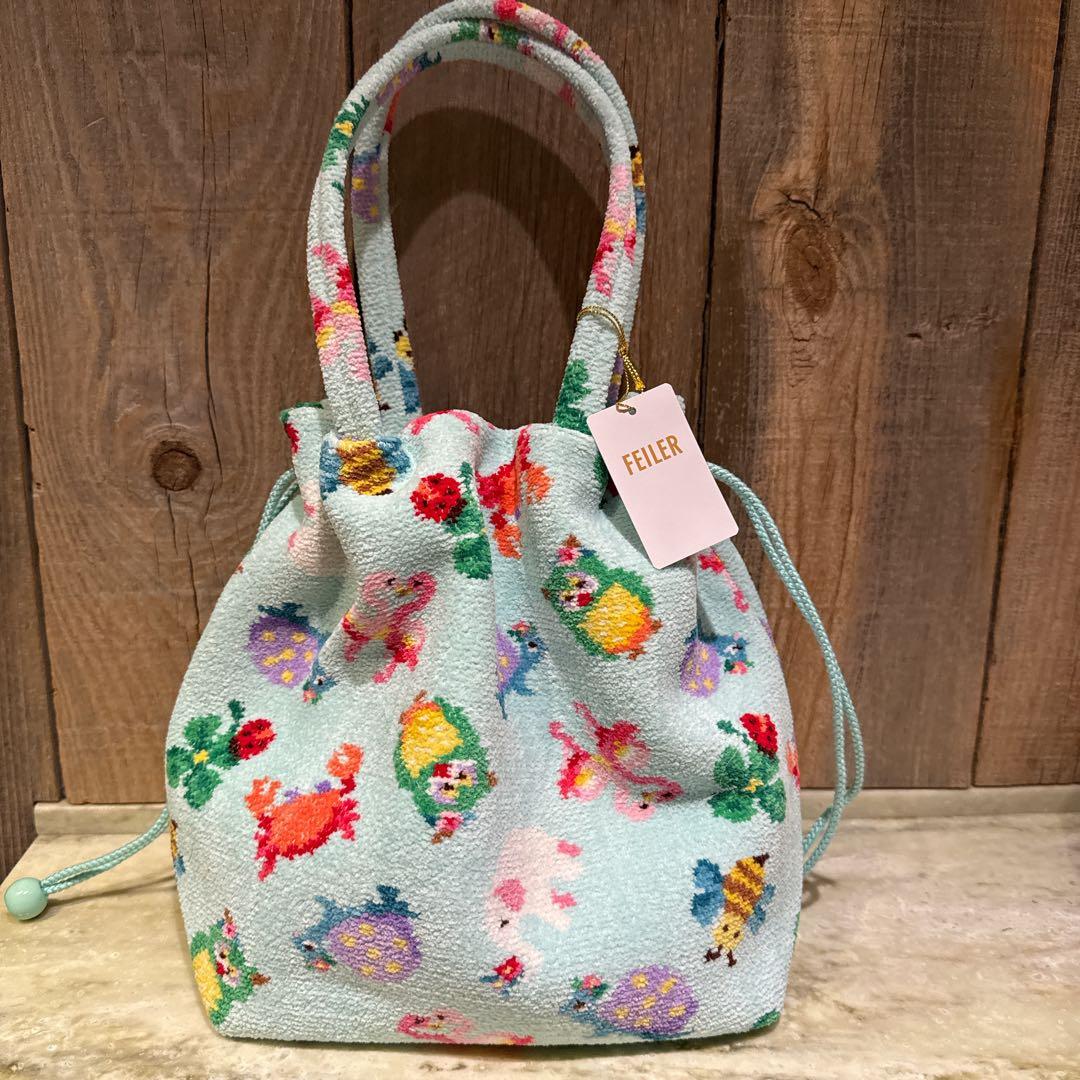 フェイラー 神崎恵 巾着バッグ ペールグリーン - メルカリ