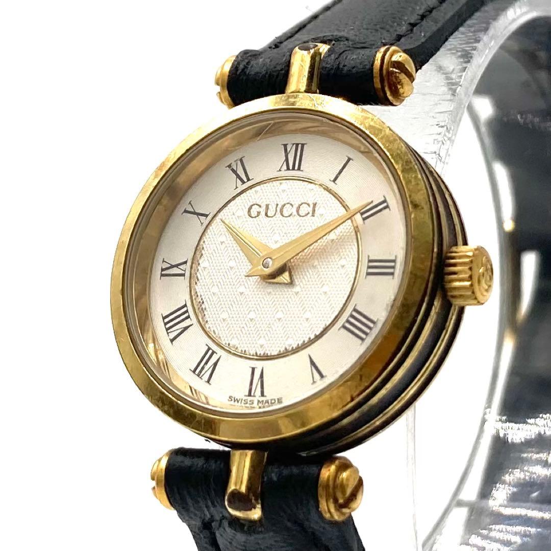 稼動】 グッチ 腕時計 レディースウォッチ ヴィンテージ ギョーシェ