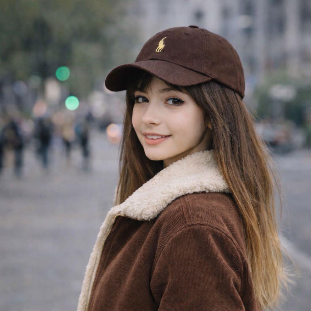 タグ付新品 POLO ポロラルフローレン キャップ ブラウン ホワイト