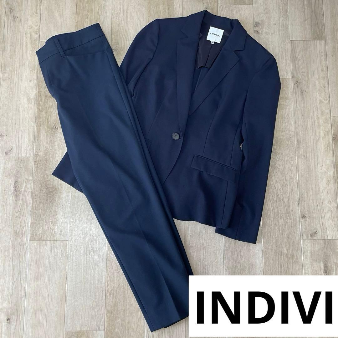 美品✨️インディヴィ パンツスーツ セットアップ フォーマル 洗える