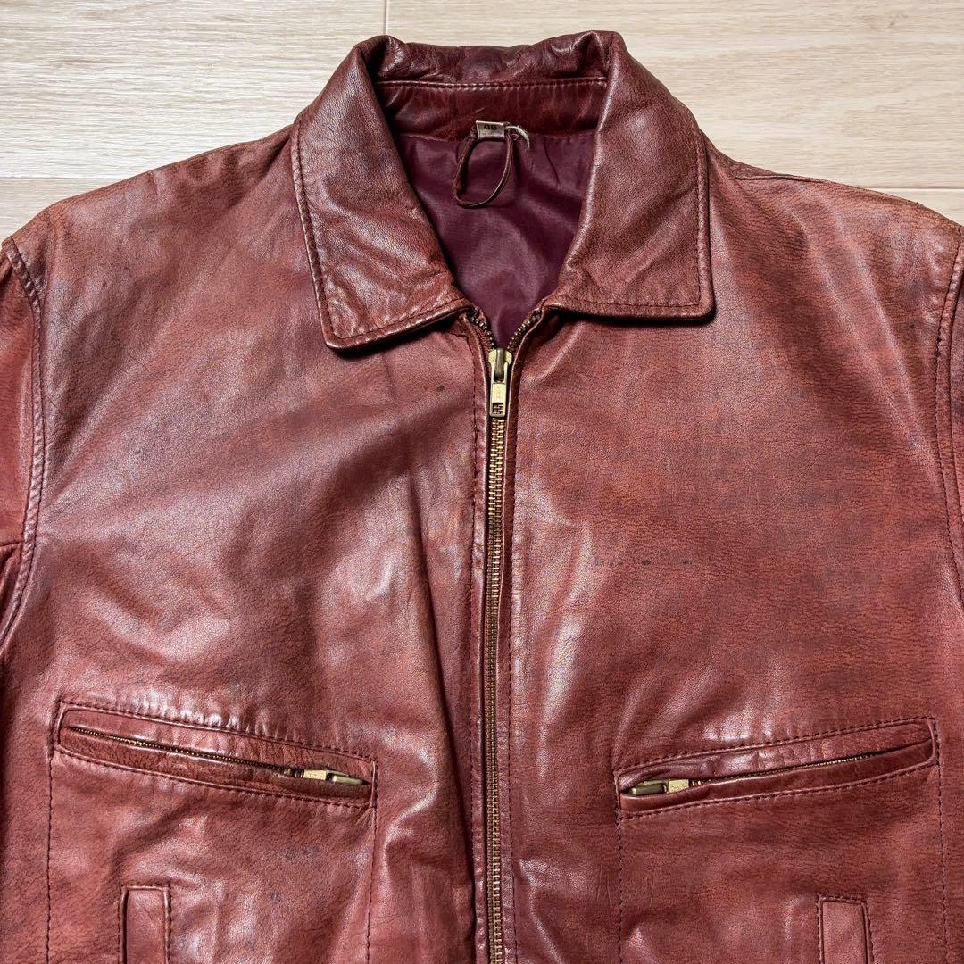 80s A-2 フライトジャケット レザージャケット 短丈 - 古着 80s - 90s