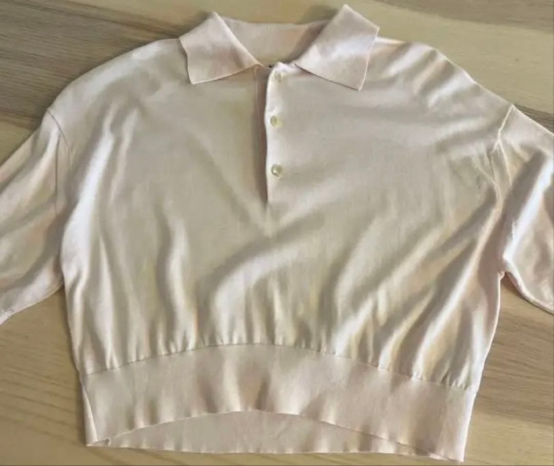 AULAREE】silk knit short polo 半袖ニット1 - メルカリ