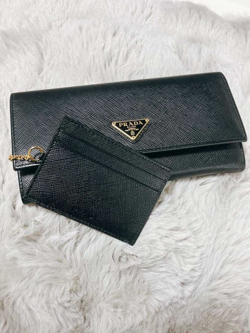 PRADA サフィアーノレザー ブラック長財布 プラダ PRADA ラウンドファスナー長財布 サフィアーノ レザー ブラック