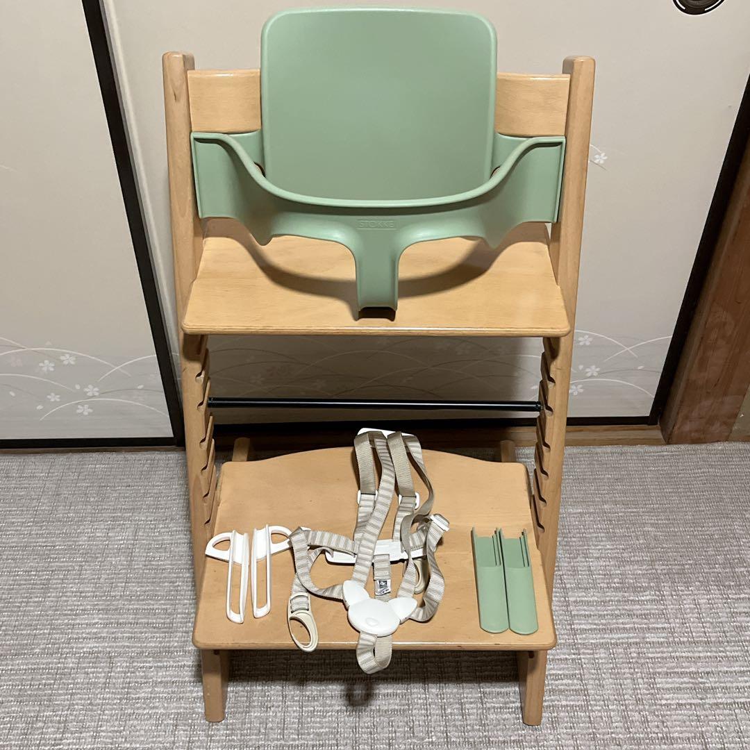 ストッケ　トリップトラップ　ナチュラル　ベビーセット&ハーネス付 楽天市場】【正規販売店 7年保証】 ストッケ トリップトラップ +